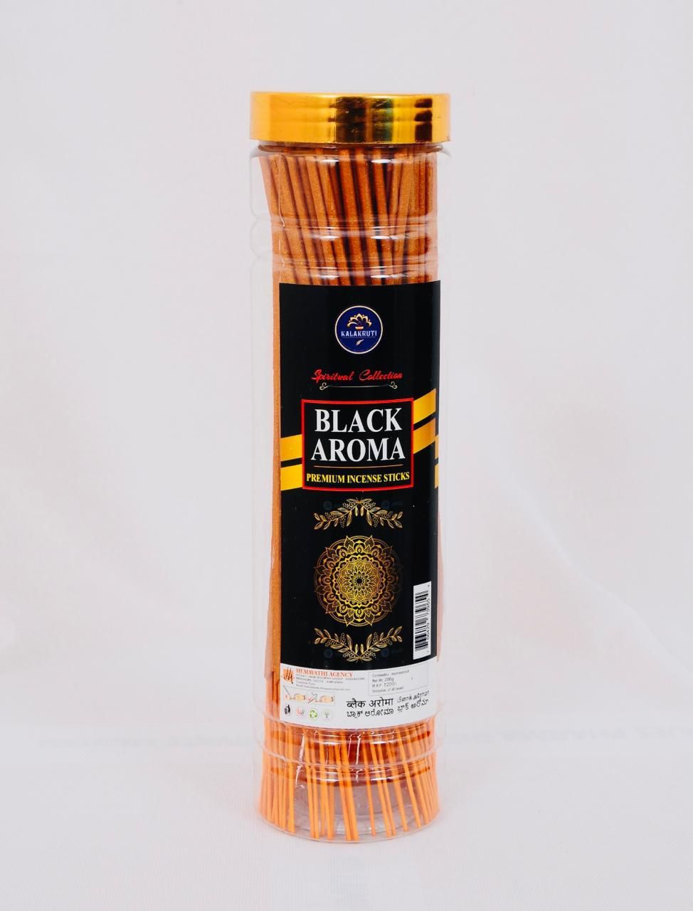 Black Aroma  Incense Sticks 1 Jar