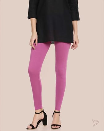 Cotton Ankle Legging - Fuchsia Violet-S / Fuchsia Violet