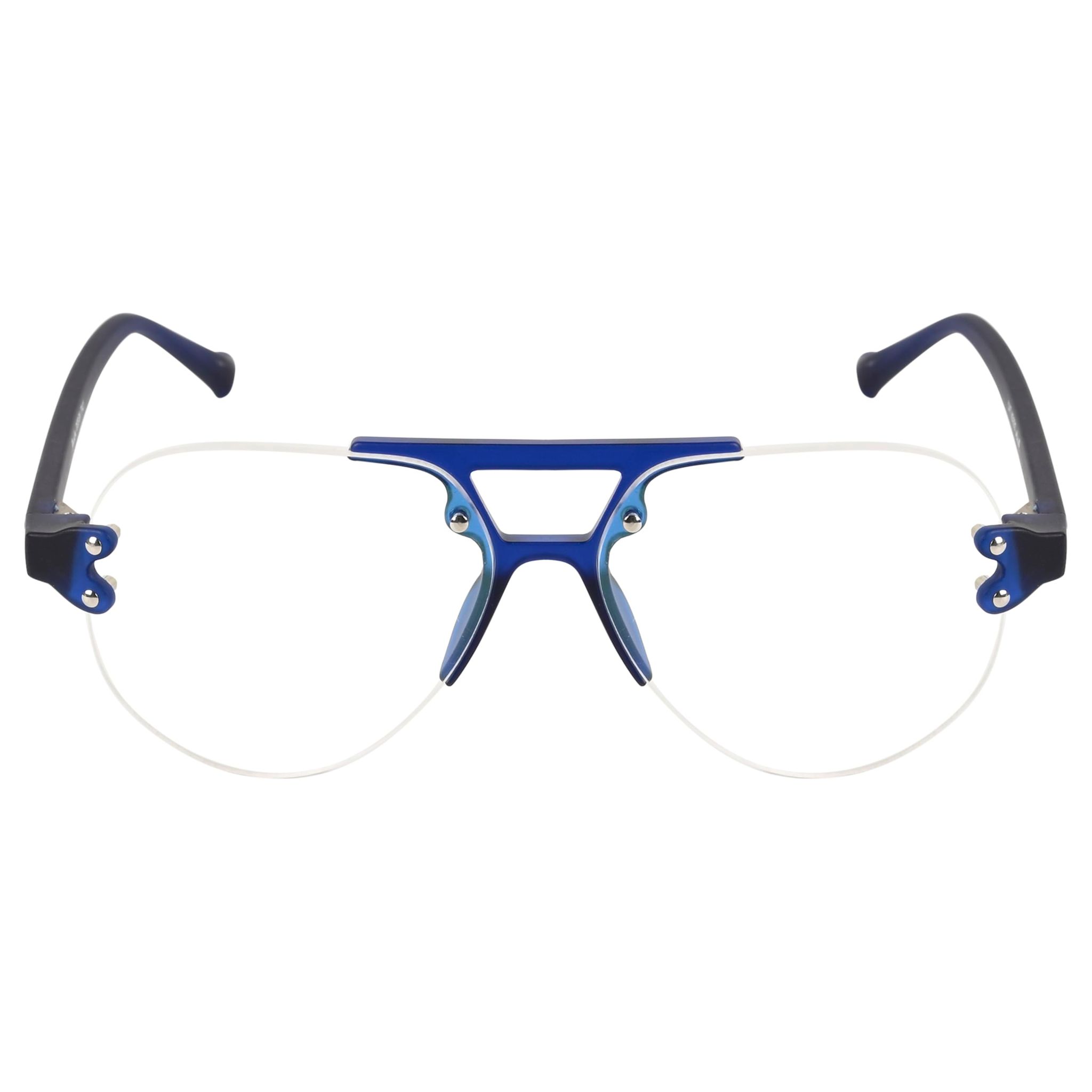 TERRY & CO | Zero Power Blue Cut Eyeglasses | Anti-Glare, UV Protection, Lightweight | For Gaming & Computer Use | Unisex | BLUE