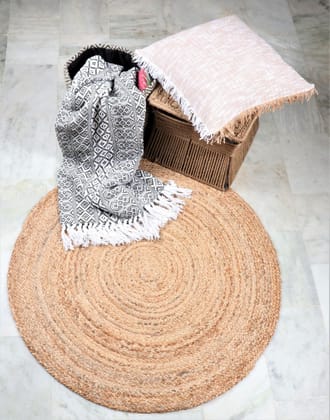 Indihomecraft India Jute Carpet for Living Room | Jute Round Floor Mat | Rugs for Living Room | Jute Centre Table Carpet (Natural Color, 3x3 Ft Round) Indihomecraft India Jute Carpet for Living Room | Jute Round Floor Mat | Rugs for Living Room | Jute Centre Table Carpet (Natural Color, 3x3 Ft Round)
