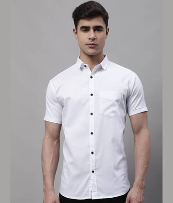 MAJESTIC MAN 100% Cotton Slim Fit Solids Half Sleeves Men's Casual Shirt - White ( Pack of 1 )