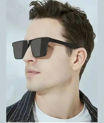 Elligator Black Oversized Sunglasses ( Pack of 1 )