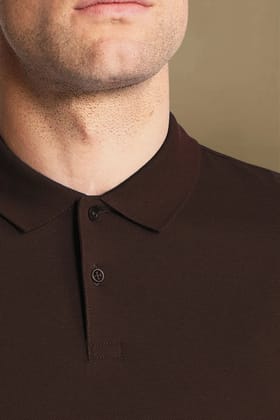 Classic Polo in Coffee Brown-S