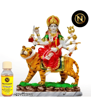 NAVYAKSH Marble Goddess Durga Idol ( 1 cm ) NAVYAKSH Marble Goddess Durga Idol ( 1 cm )