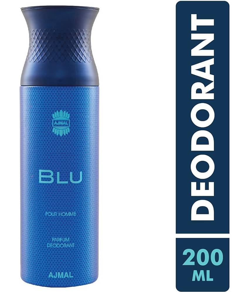 Ajmal Blu Perfume Deodorant 200ml Body Spray Gift For men Pack Of 1