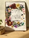 Wedding Date Calendar Frame  Personalised Pressed Flower Keepsake for Bride & Groom