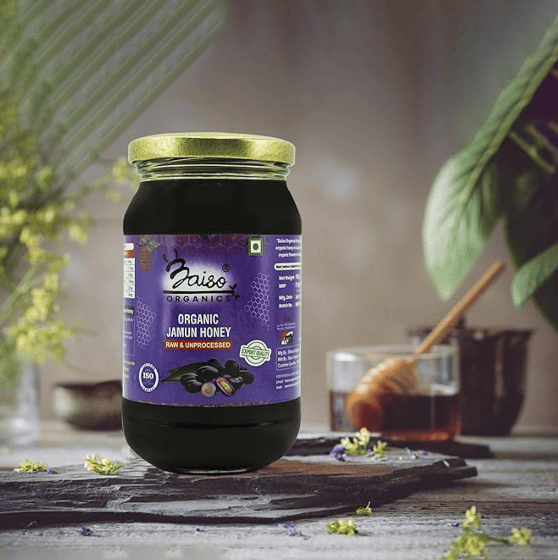 Baiso Organics Raw Unprocessed Natural Jamun Honey - 500gm
