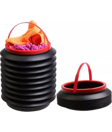 4L Foldable Car Trash Can Storage Organiser Dustbin Garbage Storage Rubbish Organizer with Adjustable Hanging Strap for Car, Van, SUV, Truck (Black, 1pc)