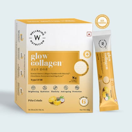 Glow Collagen Pina Colada Flavor Sachets-Pack of 1