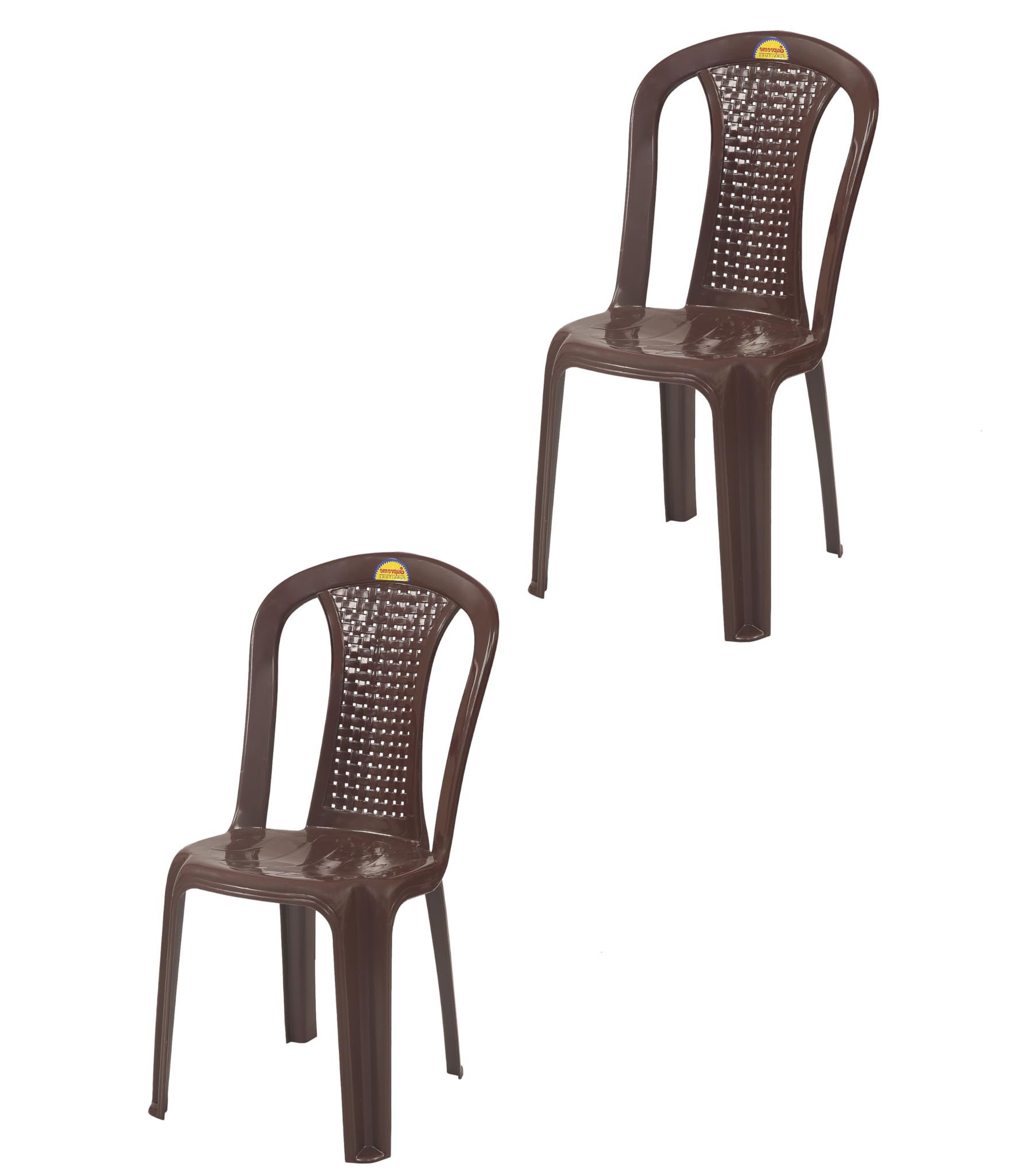 Supreme Furniture Dream Armless Plastic Chair | Chairs for Home, Dining Room, Bedroom, Kitchen, Living Room, Office, Study | Plastic Chairs for Office Work at Home
