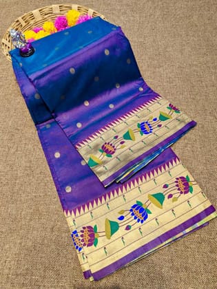 Payal Lotus Border Paithani Soft Tana Silk Sarees