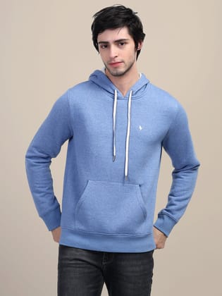 Amswan Men'S Blue Stylish And Comfort Fit Hoodie-S