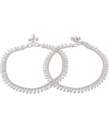 VIRAASI - Silver Anklets ( Pack of 1 )