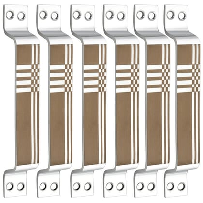 S-GUARD Stainless Steel Door & Cabinet Handles, Knobs Handles-Size-6 Inch-6 Pcs-Laser Printed Design-SSL34