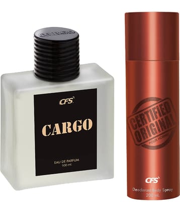 CFS Cargo Black EDP Long Lasting Perfume & Certified Brown Deodorant Body Spray
