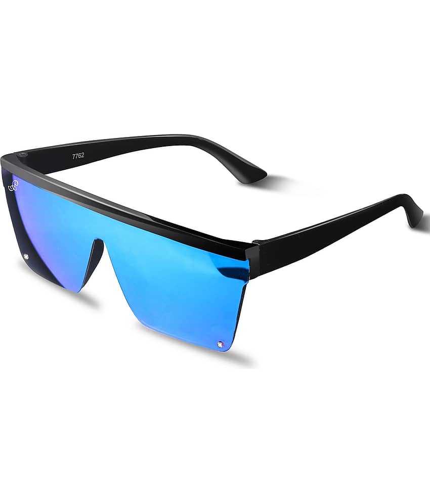 PIRASO Black Rectangular Sunglasses ( Pack of 1 )