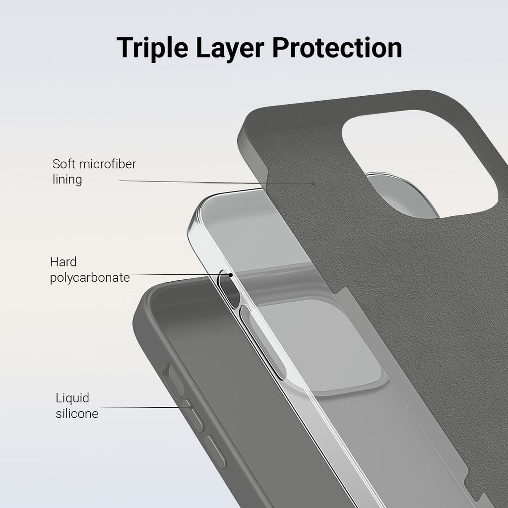 LIRAMARK Liquid Silicone Soft Back Cover Case for Apple iPhone 11 Pro Max