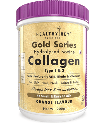 HEALTHYHEY NUTRITION Collagen Gold Series with Biotin Orange 200 gm