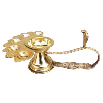 Brass Ganga Arti 5 Wicks (FMAS721 C)