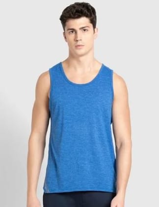 Jockey Micro Touch Round Neck Sleeveless Tank Top for Men|Mv07-Mvblu / S