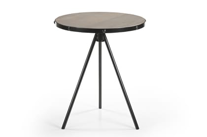 Wakeup India Sheesham Wood Center Table for Drawing Room | Jeffy Trio Wooden Coffee Table with Metal Legs For Living Room | Solid Wood Bedside Lamp Table ( Grey Colour Finish, 1 Year Warranty )