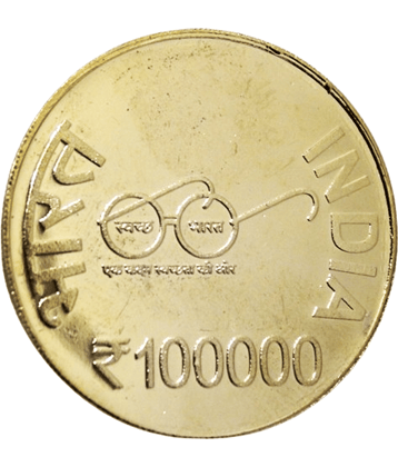 Extremely Rare 100000 Rupee - Rabindranath Tagore, 100% Real Gold Plated Fantasy Token Memorial Coin