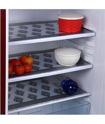 E-Retailer Set of 6 PVC Black Fridge Mats