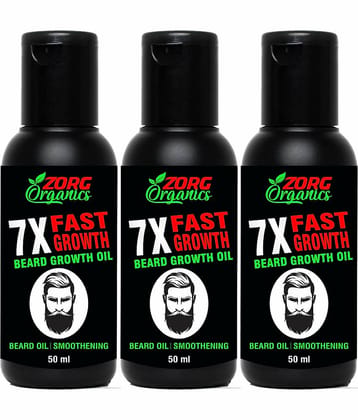 Zorg Organics 7X Growth Beard Oil Hair Oil 150 ml Pack of 3