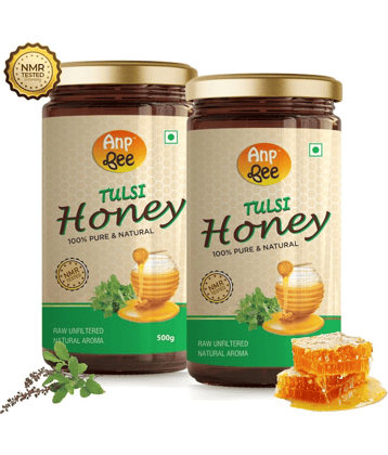 ANP BEE 100% Pure NMR Tested Honey Raw Tulsi Honey 500 g Pack of 2