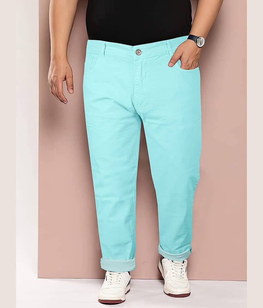 JB JUST BLACK Regular Fit Cuffed Hem Men's Jeans - Green ( Pack of 1 )