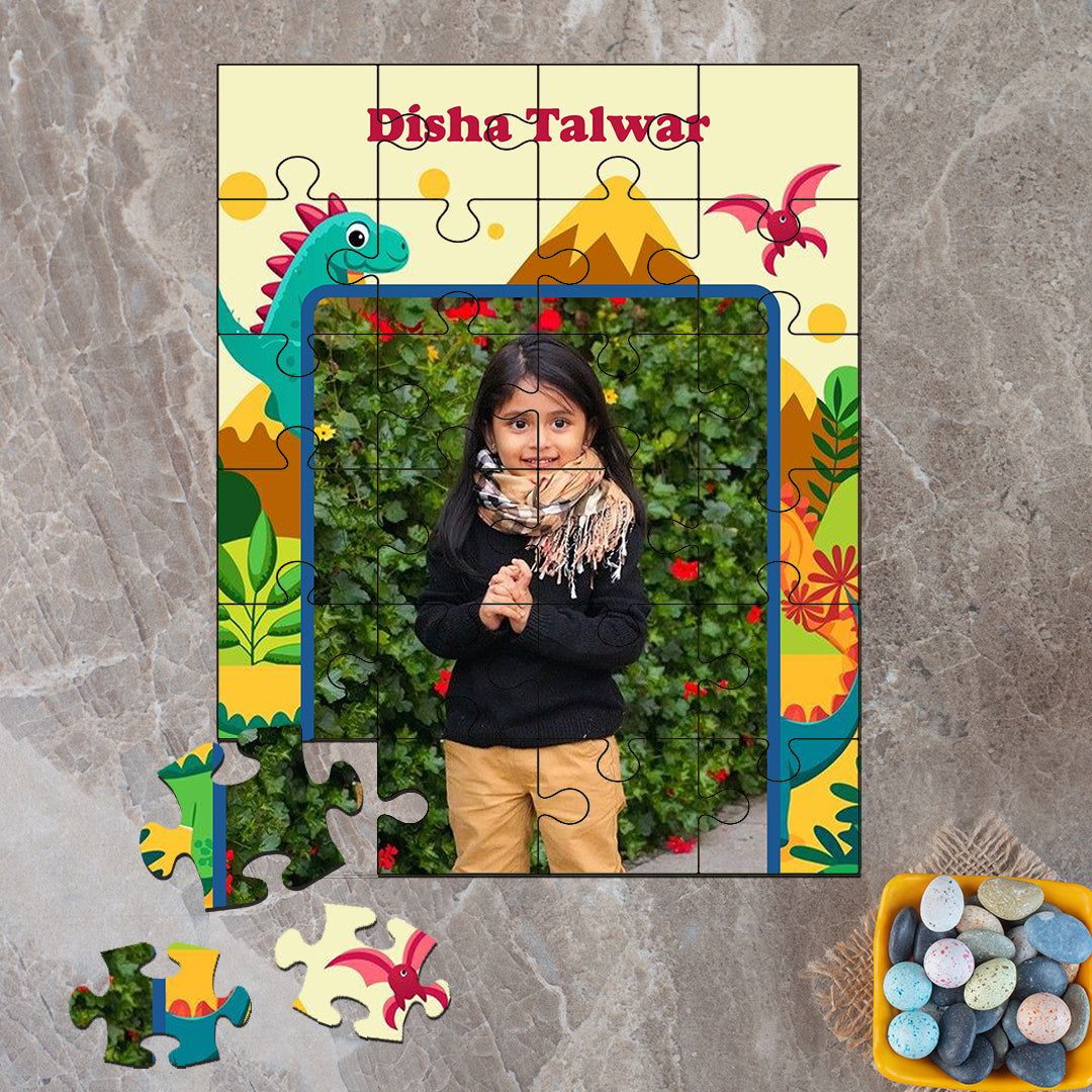 Custom Photo Puzzle - Dino Theme-Easy Peasy - 20 pieces