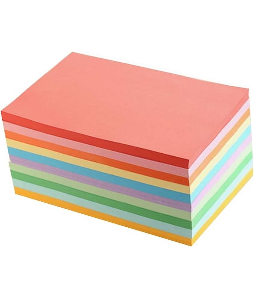 Freedy  A4 50 Coloured Sheets 5 Sheets each color) Copy Printing/Art and Craft Paper Double Sided ColouredOffice Stationery Children's Day Gift, Birthday Gift, Party Favors,christmas decor etc