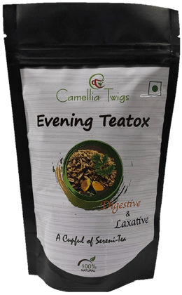 Camellia Twigs Herbal Detox Loose Leaf Tea | Fennel, Coriander Seed, Ajwain, Licorice, Amla, Methi Seed & Senna Leaf | Natural Cleanse & Digestion Support | Caffeine-Free | 100g