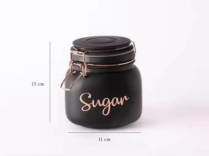 Tea Coffee Sugar Containers For Kitchen Storage Container With Lid Tea Coffee & Sugar, Dry Fruit Jars (set of 3)