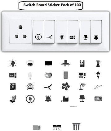 Inkfence Switch Board Sticker Education ( 2 x 2 cms ) - Pack of 100