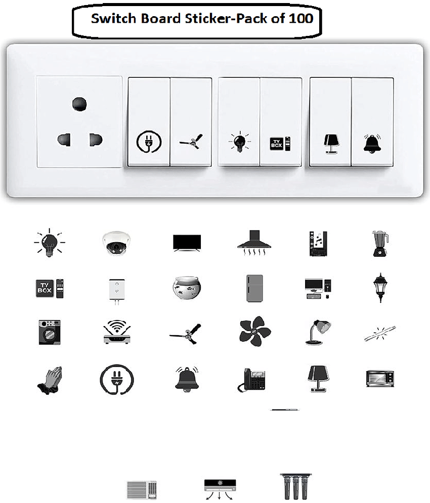 Inkfence Switch Board Sticker Education ( 2 x 2 cms ) - Pack of 100