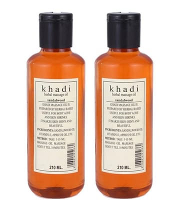 Khadi Sandalwood Massage Oil  (Twinpack) 210Ml With