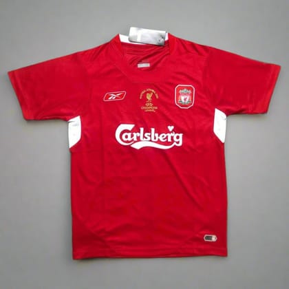 Liverpool 2005 GERRARD 8 Champions League Final Home Retro Jersey-S