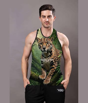 yellow tree Pack of 1 Polyester Gym Vest For Men ( Multicolor )