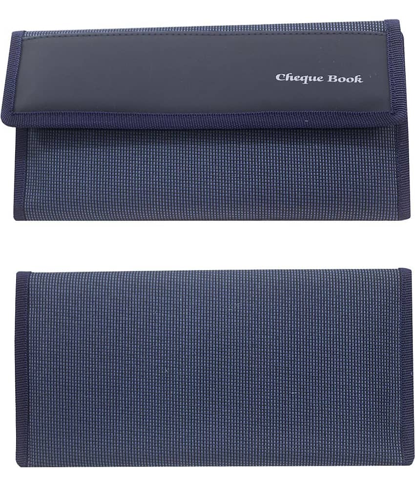 Kopila Fabric Blue Cheque Book Holder