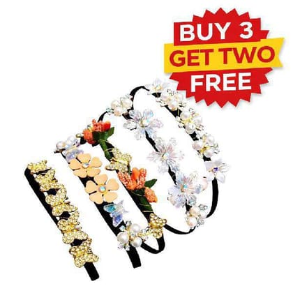 Premium Multicolor Hair Bands for Girls and Women Buy 3 Get 2 Free Premium Multicolor Hair Bands for Girls and Women Buy 3 Get 2 Free