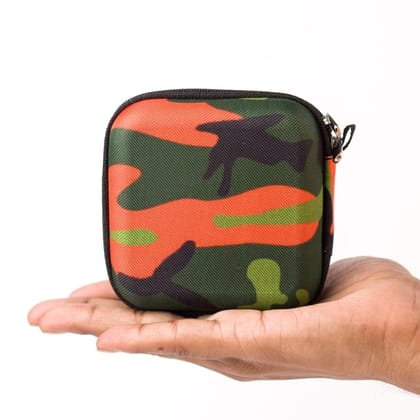 Camo Multi Purpose Tech Organizer for Charger/Earphone/Pen Drives/Cables - Box Shape Camo Multi Purpose Tech Organizer for Charger/Earphone/Pen Drives/Cables - Box Shape