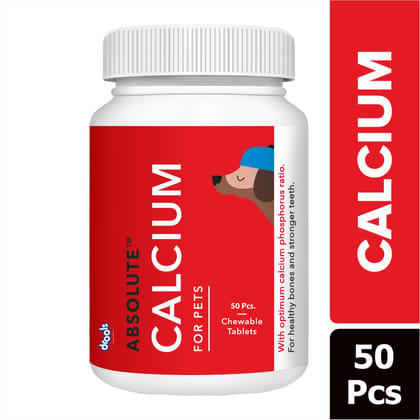Drools Absolute Calcium Tablet- Dog Supplement, 50 Pieces