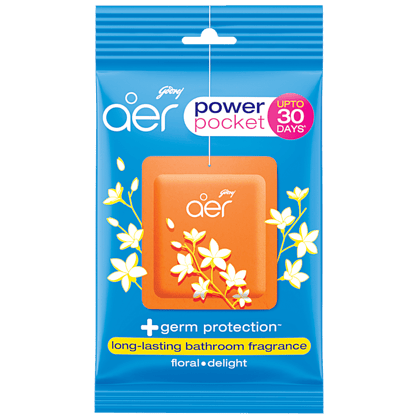Godrej Aer Power Pocket - Long Lasting Bathroom Fragrance, Floral Delight, 10 G Godrej Aer Power Pocket - Long Lasting Bathroom Fragrance, Floral Delight, 10 G