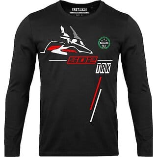 Fastbend Mens Black Printed Cotton Blend Round Neck T-Shirt