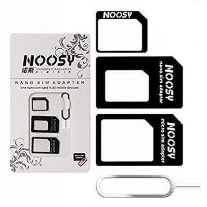Genric Noosy 4-in-1 Nano Sim Card Adapter with Sim-Ejector Pin Genric Noosy 4-in-1 Nano Sim Card Adapter with Sim-Ejector Pin