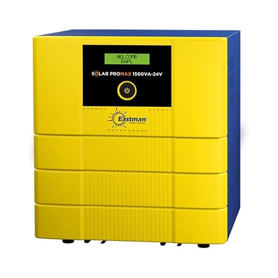 Eastman Solar Promax Pure Sinewave 1500VA/24V Solar Inverter | Reliable Power Backup for Home,Office & Shops | Intelligent, Hybrid & Solar | Warranty 36 Months on Product,10 Years Transformer