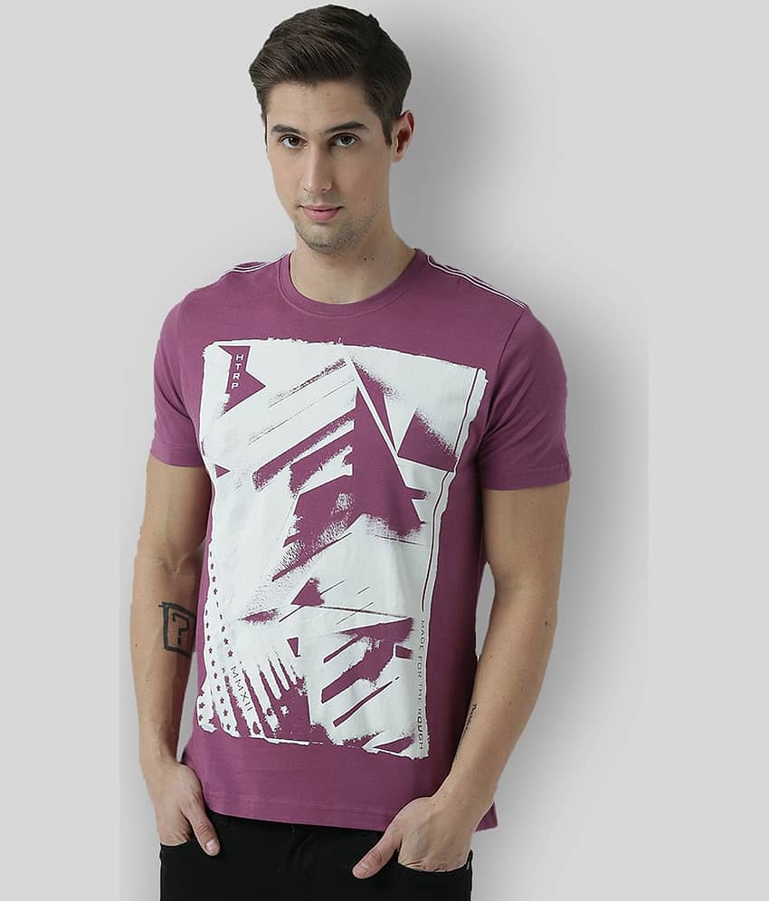Huetrap Pack of 1 Cotton Regular Fit Men's T-Shirt ( Maroon )