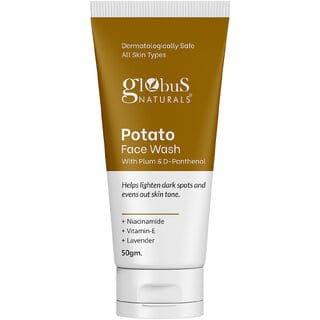 Globus Naturals Potato Face Wash with Plum  DPanthenol helps lighten dark spots and evens out skin tone suitable for All Skin Types 50gm