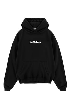 Everyday black hoodie-Black / S